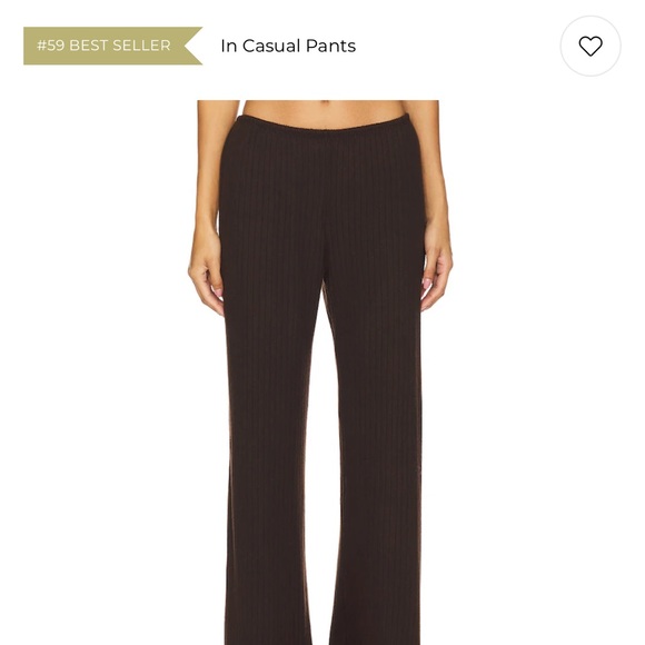 DONNI. Women's Brown Ribbed set - Picture 2 of 4